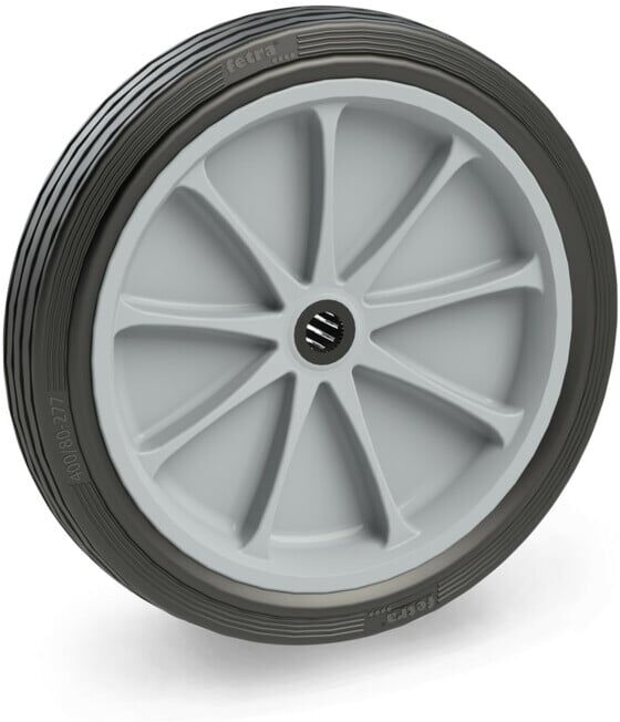 Roue en caoutchouc plein Fetra 400 x 74 mm rainure, 72221G (72221G)