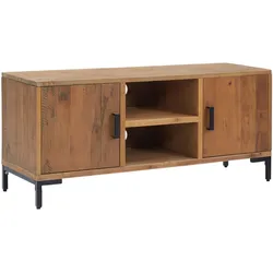 vidaXL TV-Schrank Braun 110x35x48 cm Massivholz Kiefer