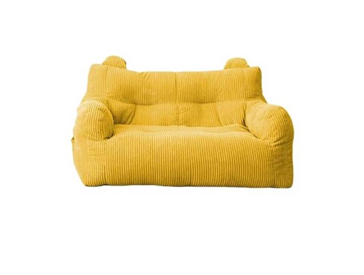 Xumh2024-3 Sitzsack Doppelter Lazy-Sofa-Sitzsack for kleine Wohnzimmer-Liege-Loungesessel(Yellow)