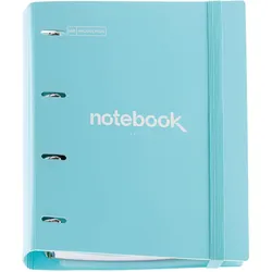 Miquelrius, Ordner, Notizbuch 4-Ringordner A4 (PP) mit Zubehör, SKY BLUE (A4)