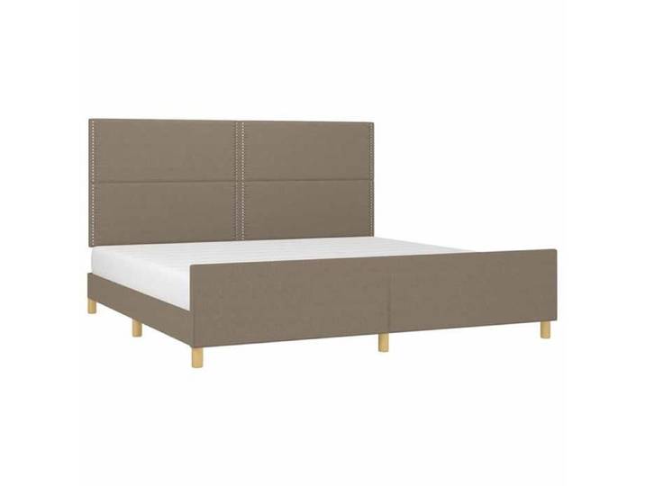 VIDAXL(5634)Structure de lit sans matelas taupe 200x200 cm tissu Lit double classique - pour adulte
