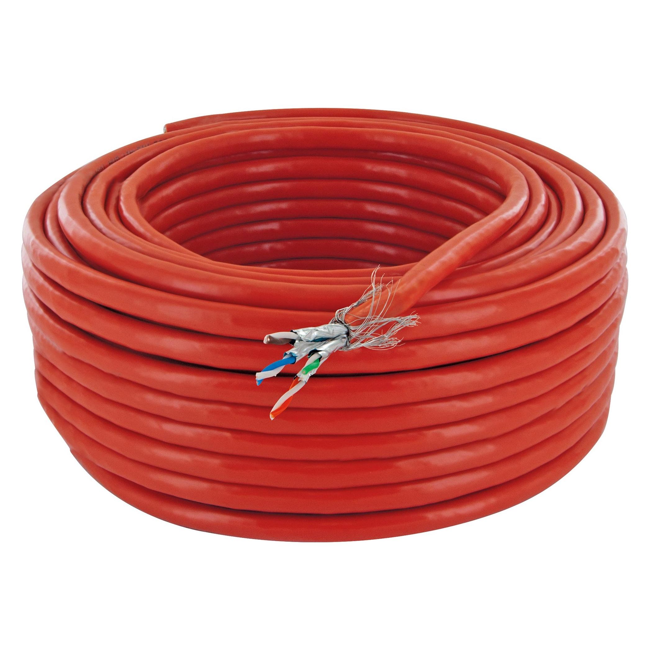 Schwaiger CAT7 Netzwerkkabel S/FTP 50,0m rot (S/FTP, CAT7, 50 m) (NWKU7050 051)