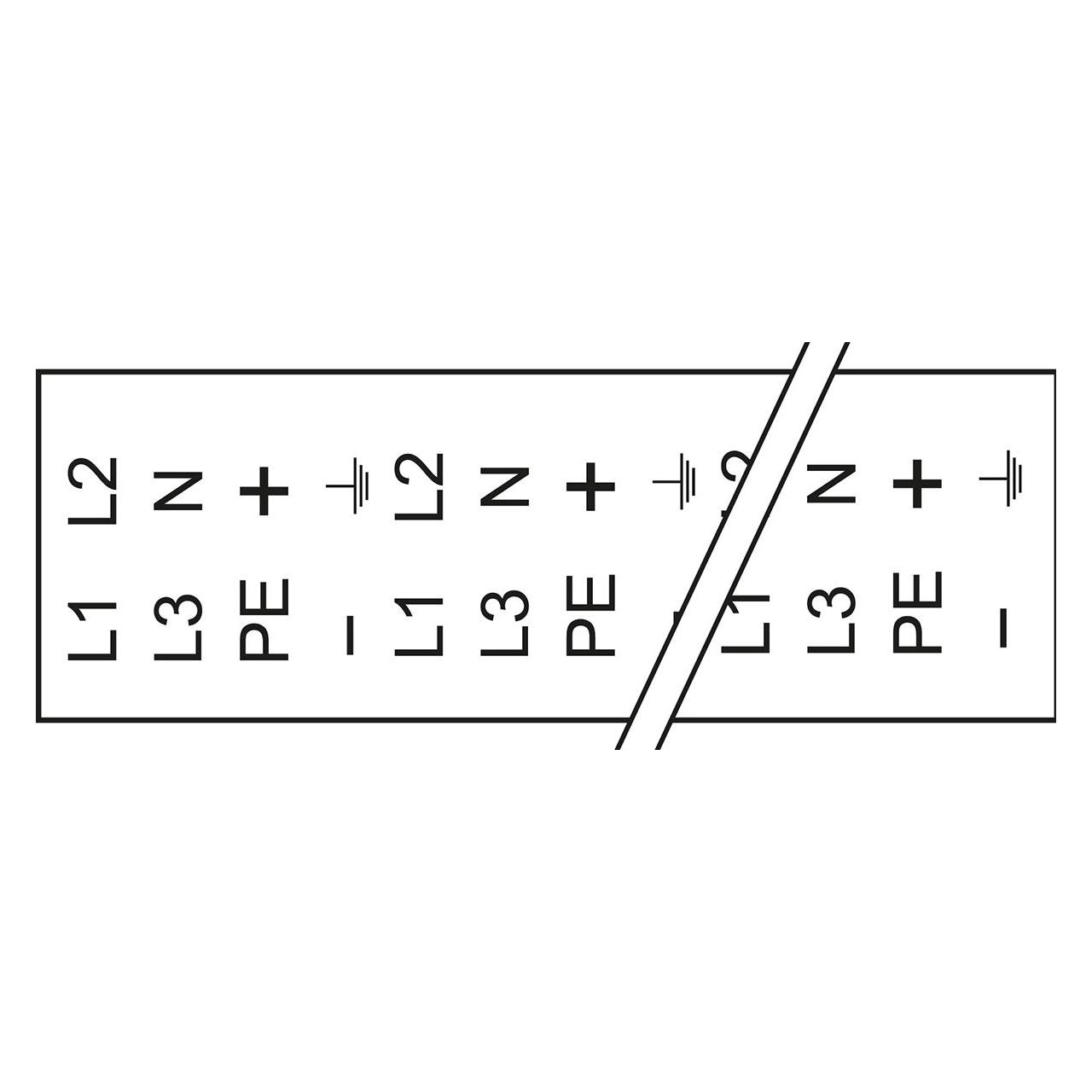 Brady Kennzeichnungen für Leitungen und Stromspannung, L1 L2 L3 PE + - Erde (VOLTAGE MARKERS L1,L2 19X14MM)