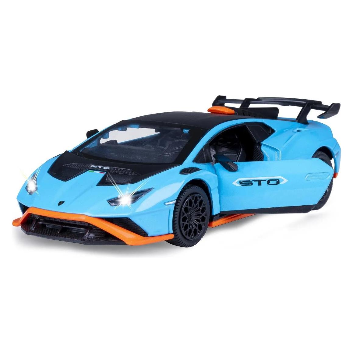 Blau Lamborghini Huracán STO Diecast 1:32 inkl. Knopfzellen (402616)