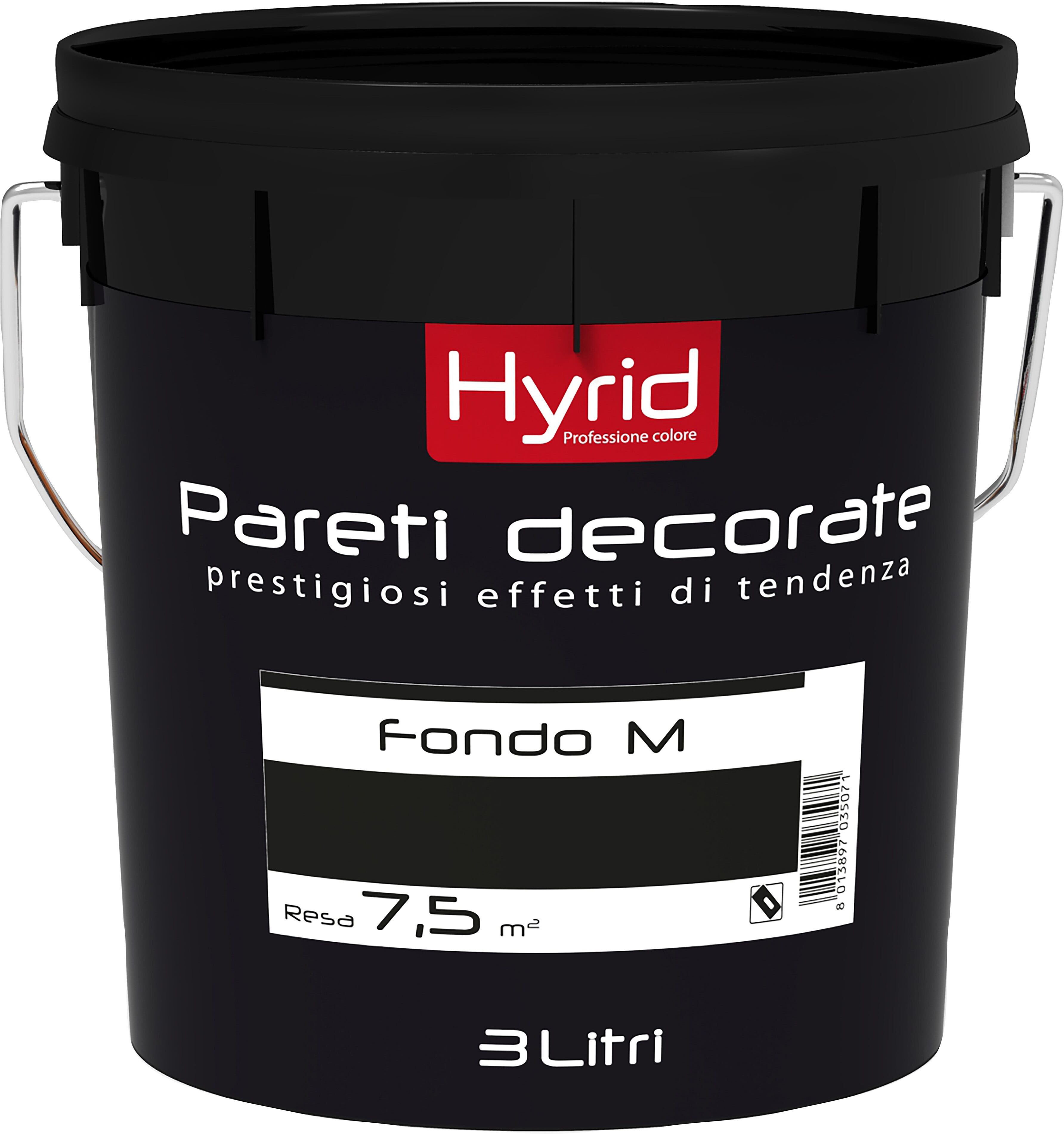 Hyrid By Covema FONDO PREPARAZIONE MATERICO HYRID 3 LT PER EFFETTI DECORATIVI