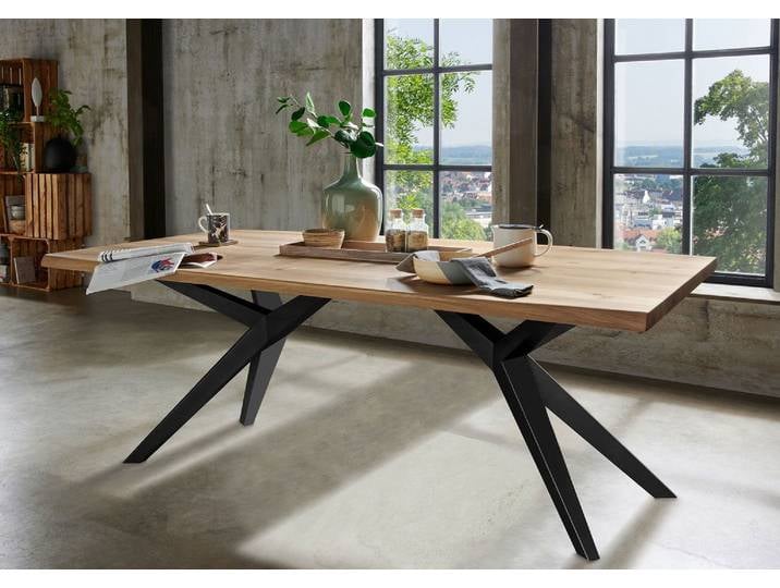 Esstisch 'Jupiter' 220x100cm Wildeiche massiv