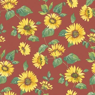 Galerie Wallcoverings Just Kitchens Sunflower Trail Vinyl on Non-woven Matte Wallpaper Roll