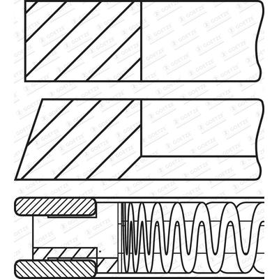 GOETZE ENGINE Kolbenringsatz 0844840700