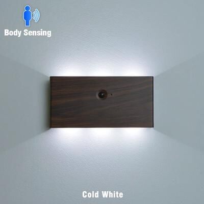Uplift Picks Walnut Motion Sensor Rechargeable Wall Light walnut (6000k)