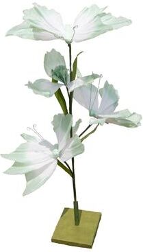 IH Casa Decor Paper Butterfly And Flower Stand Green