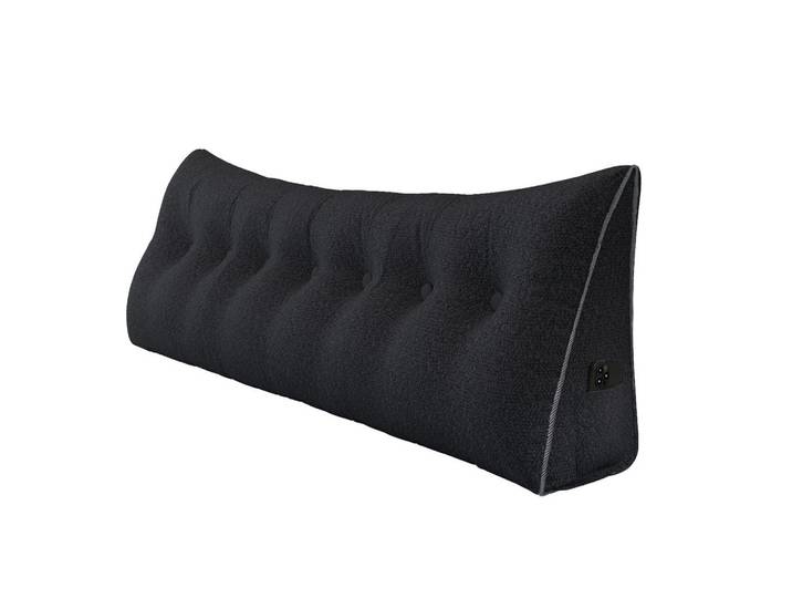 Vercart Rückenkissen Plüsch Schwarz 200 cm, Mode, Rechteckig, 50x200 cm, Heimtextilien, Wohntextilien, Kissen, Rückenkissen