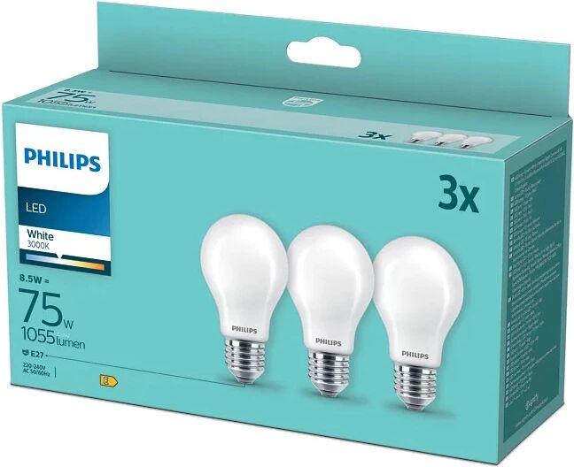 Philips 3 LED VETRO 75W E27 4000K