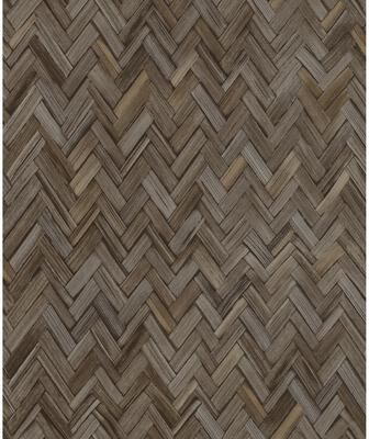 A-Street Prints Ellery Charcoal Herringbone Wallpaper