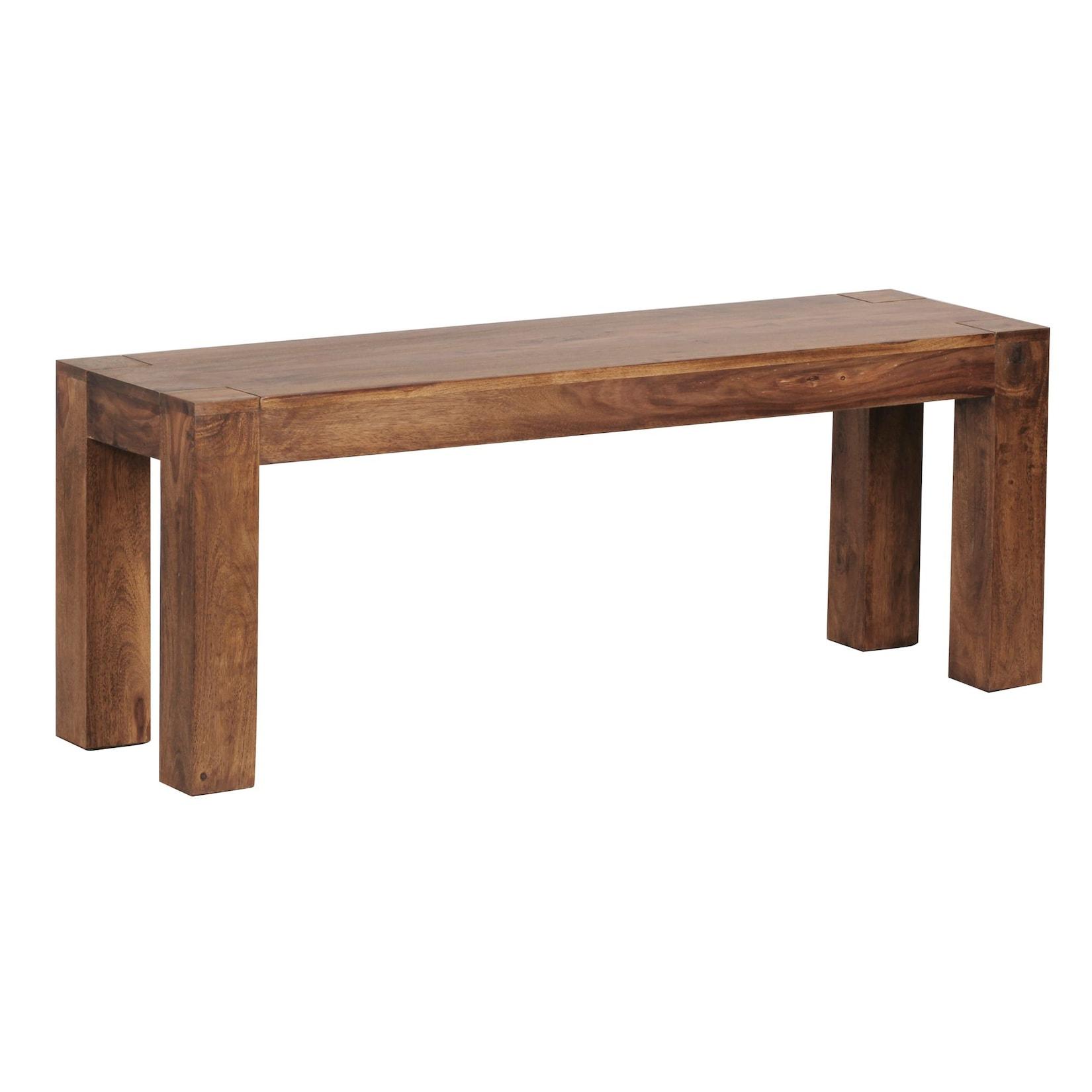 KADIMA DESIGN Sitzbank Landhaus-Stil: Massivholz, Sheesham, 120/140/160/180x45 cm, 200/250 kg Belastung, handgefertigt.