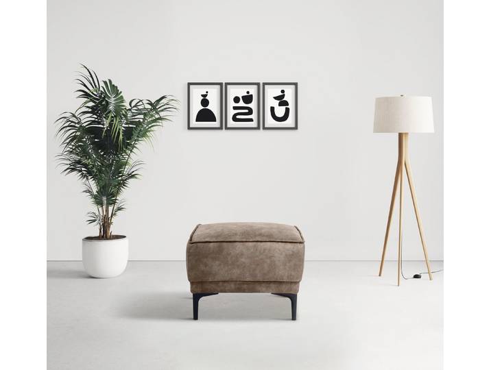 OTTO home Hocker Oland Luxus-Microfaser Polsterhocker