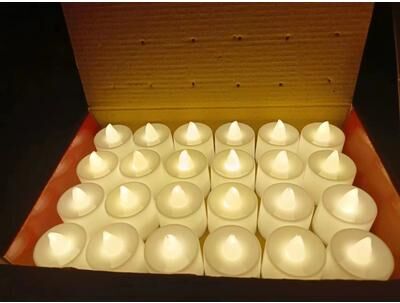 Uplifted Finds Flameless LED Creative Wishing Tea Light Candles Warm White Flickering Lights For Halloween Christmas Wedding Decor Flameless LED Creative Wishing Tea Light Candles Warm White Flickering Lights For Halloween Christmas Wedding Decor