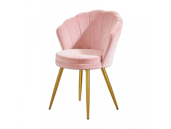KEDIA Chaise Coiffeuse rose 42x40x80cm Avec Dossier Pieds en Métal Confortable pour Salon Chambre à Coucher Coiffeuse