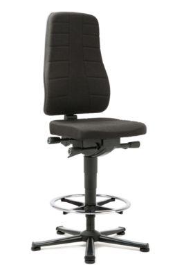 Drehstuhl All-in-One 9641, mit Gleiter und Aufstiegshilfe, Stoffpolster, schwarz