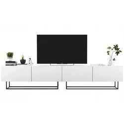 TV-LOWBOARD 2er-Set Enjoy Weiß matt 240 cm mit Metallrahmen