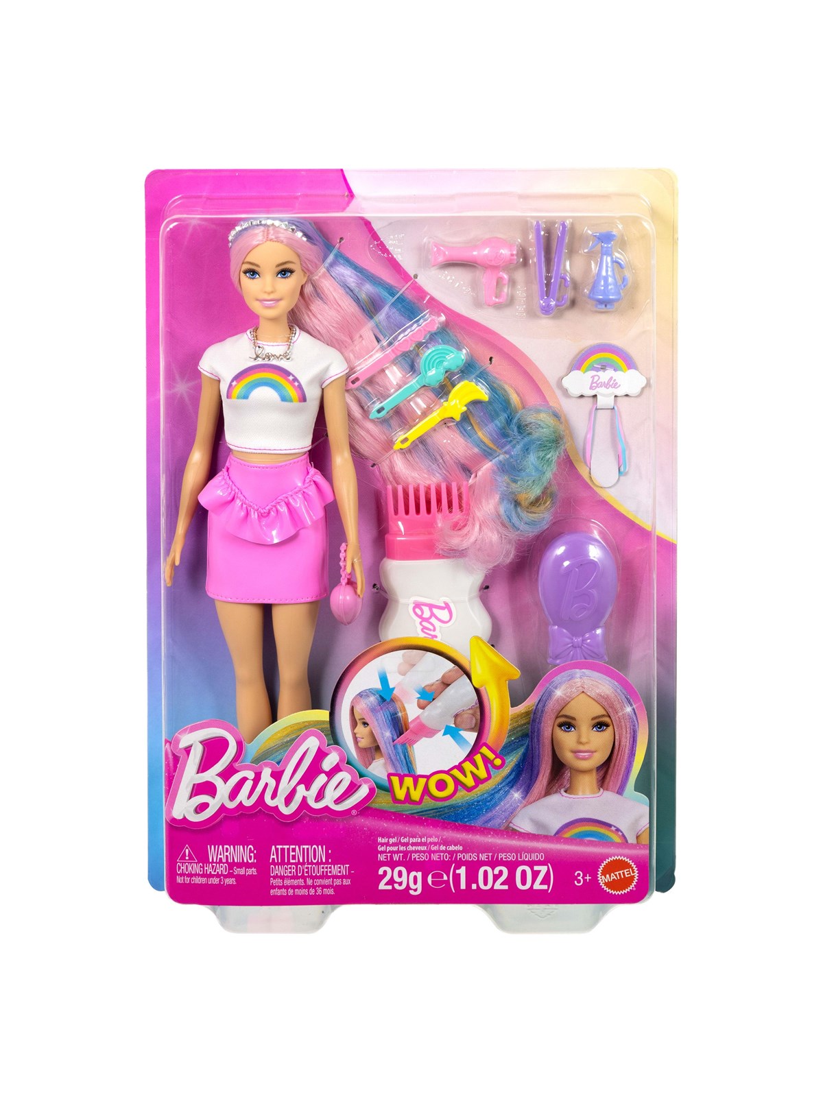 Barbie Rainbow Sparkle Hair Play Puppe