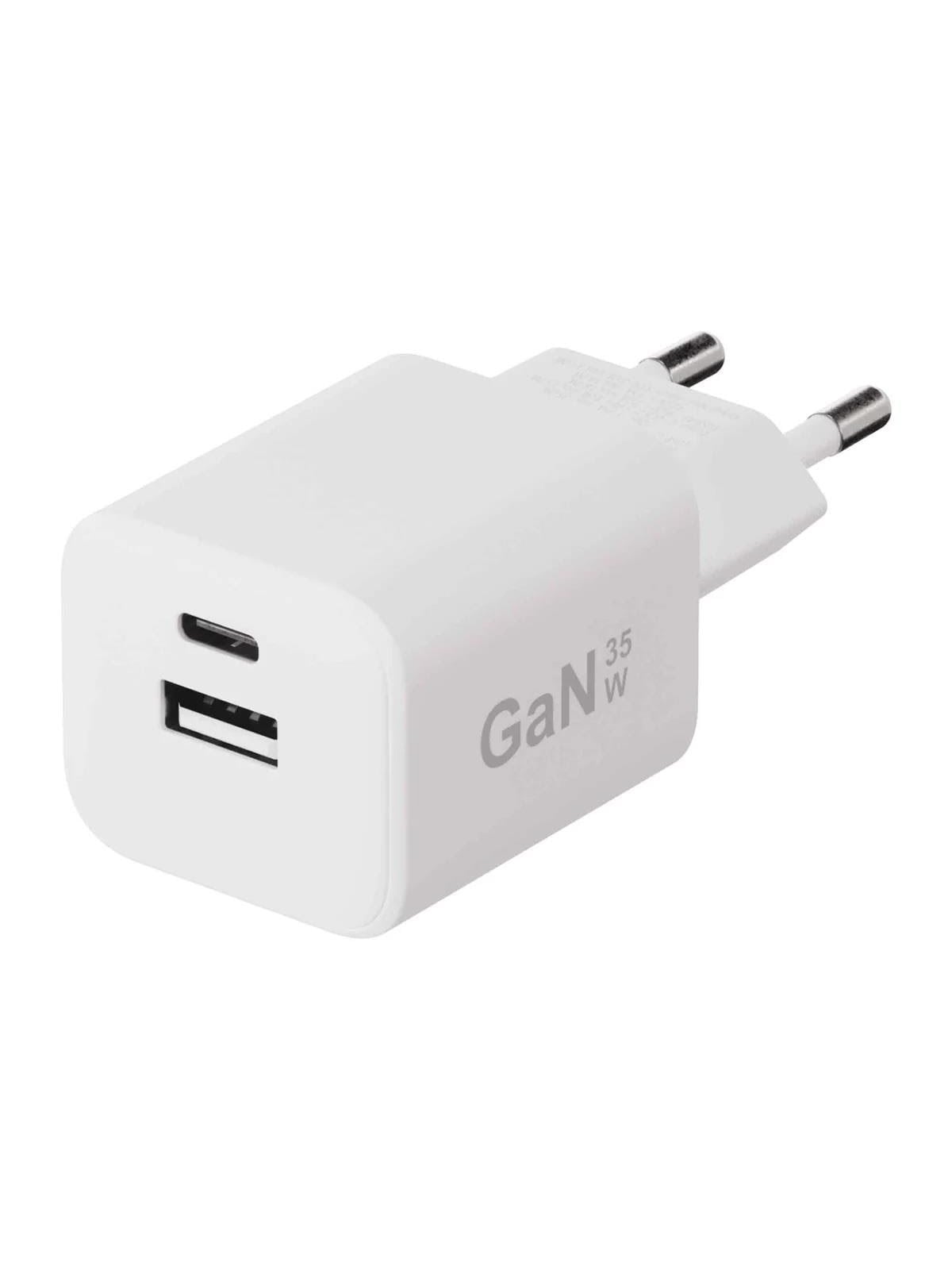 X2O 35W Dual Home Charger Set USB-C/A w. 1.2m cable GaN - White