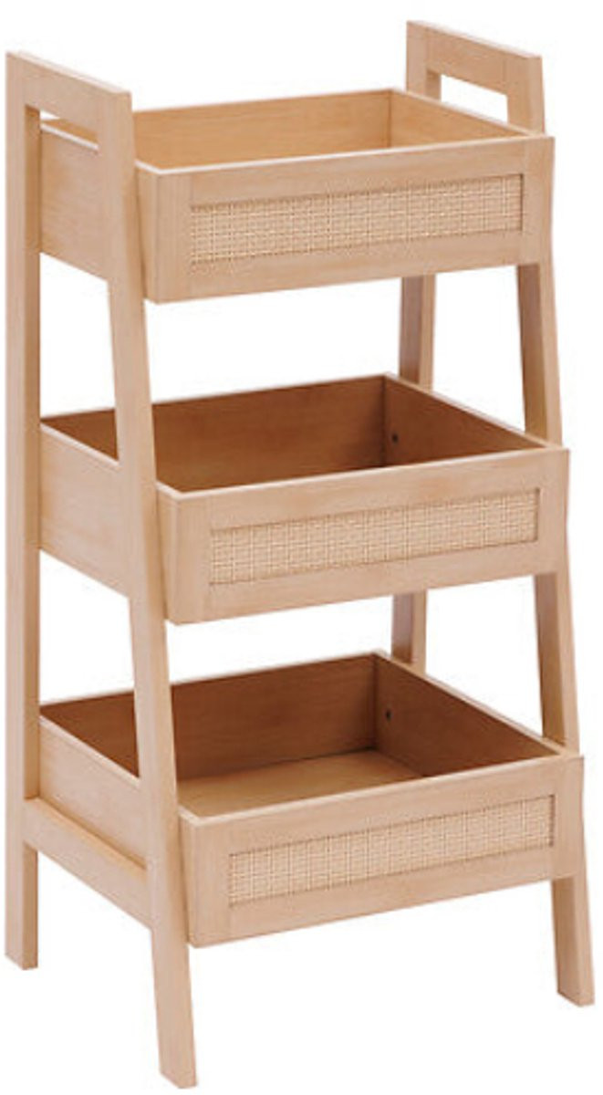 Konges Sløjd Opbergrekje voor badkamer, keuken of kinderkamer, 3 niveaus, recht, beige