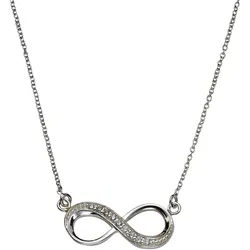 Zeeme Silber Halskette Silber 925 mit Unendlichkeitszeichen 45cm lang