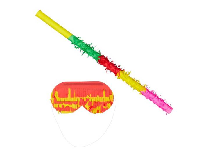 Relaxdays Pinata stok en blinddoek