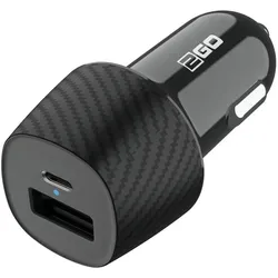 2GO 797272 Ladegerät für Mobilgeräte Universal Schwarz Zigarettenanzünder Schnellladung Auto