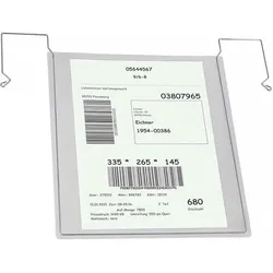 Eichner, Lieferscheintasche, Dokumententasche B280xH325 mm DIN A4 hoch mit flexiblem Drahtbügel (A4, Hoch)