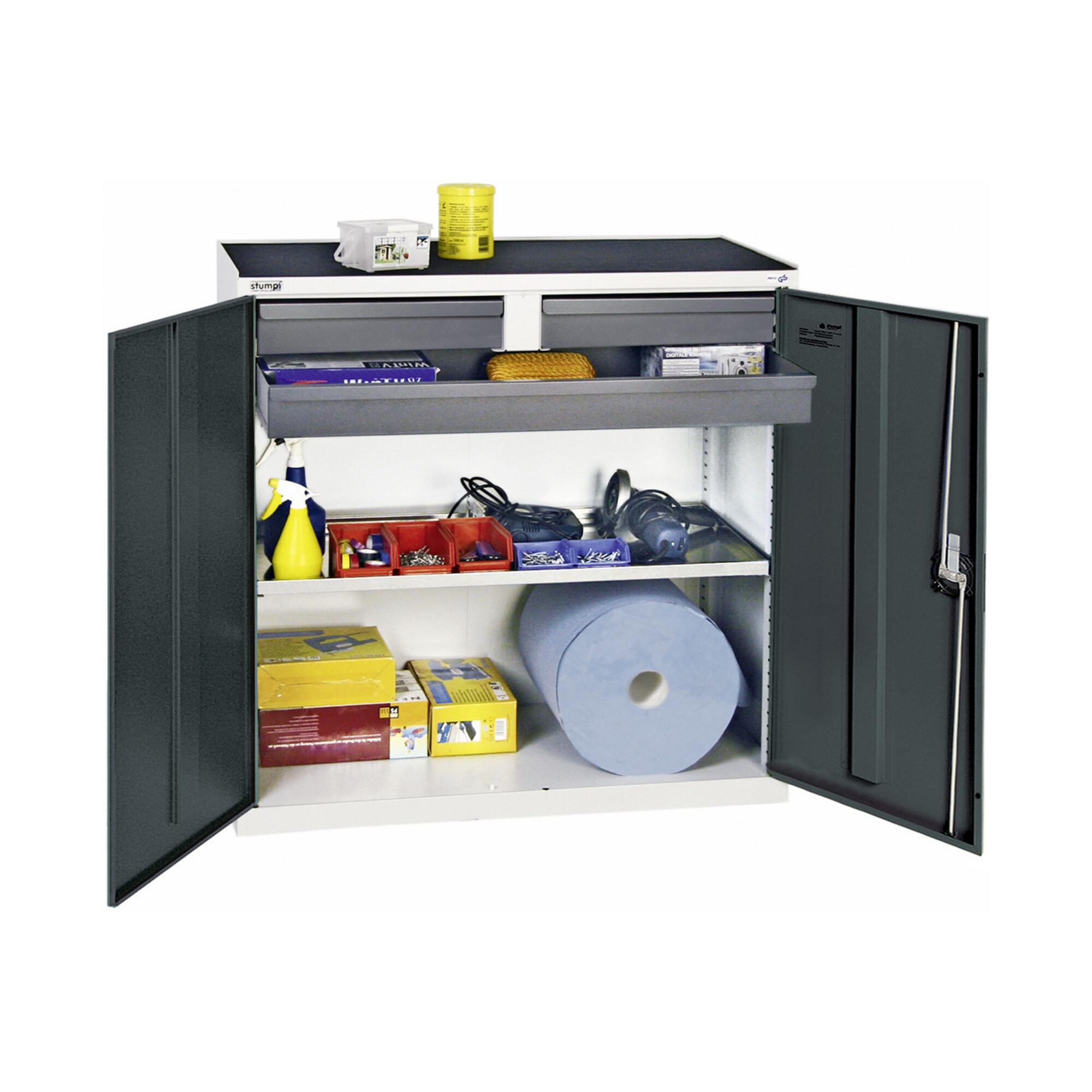 Stumpf Werkzeug- und Materialschrank 3000, RAL 7035/7016, 2 Schubladen 1 Wanne ; Stumpf Metall (3007371)