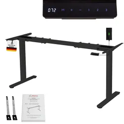 ALBATROS Lift S5B Gestell Schreibtisch Höhenverstellbar Elektrisch mit 2x Motoren, schwarz - Stufenlos Höhenverstellbares Schreibtischgestell