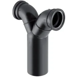 Geberit Pe Doppelanschlussbogen 367923161 DN 100/90/90, 90Grad, PE-HD, für Wand-WC
