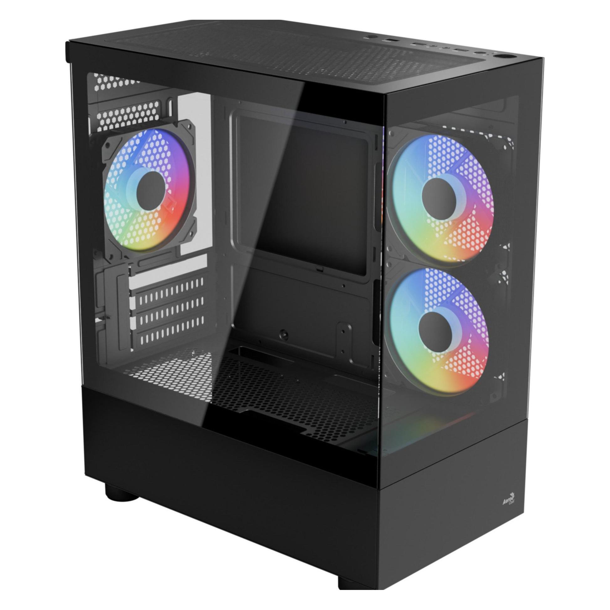 AeroCool Viewport Mini-G-BK-v4 ARGB (schwarz, Tempered Glass x 2) (mATX, Mini-ITX) (ACCM-ES09533.11)