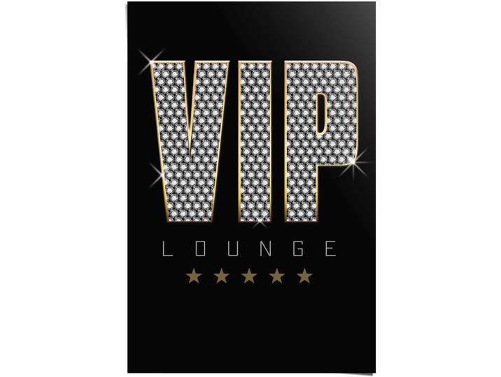 Poster REINDERS Vip Lounge , schwarz (farbe bild(er): schwarz), B:61cm H:91,5cm, Papier, Bilder, Poster
