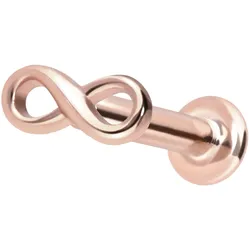 14 Karat Gold Labret mit Innengewinde UNENDLICHKEIT