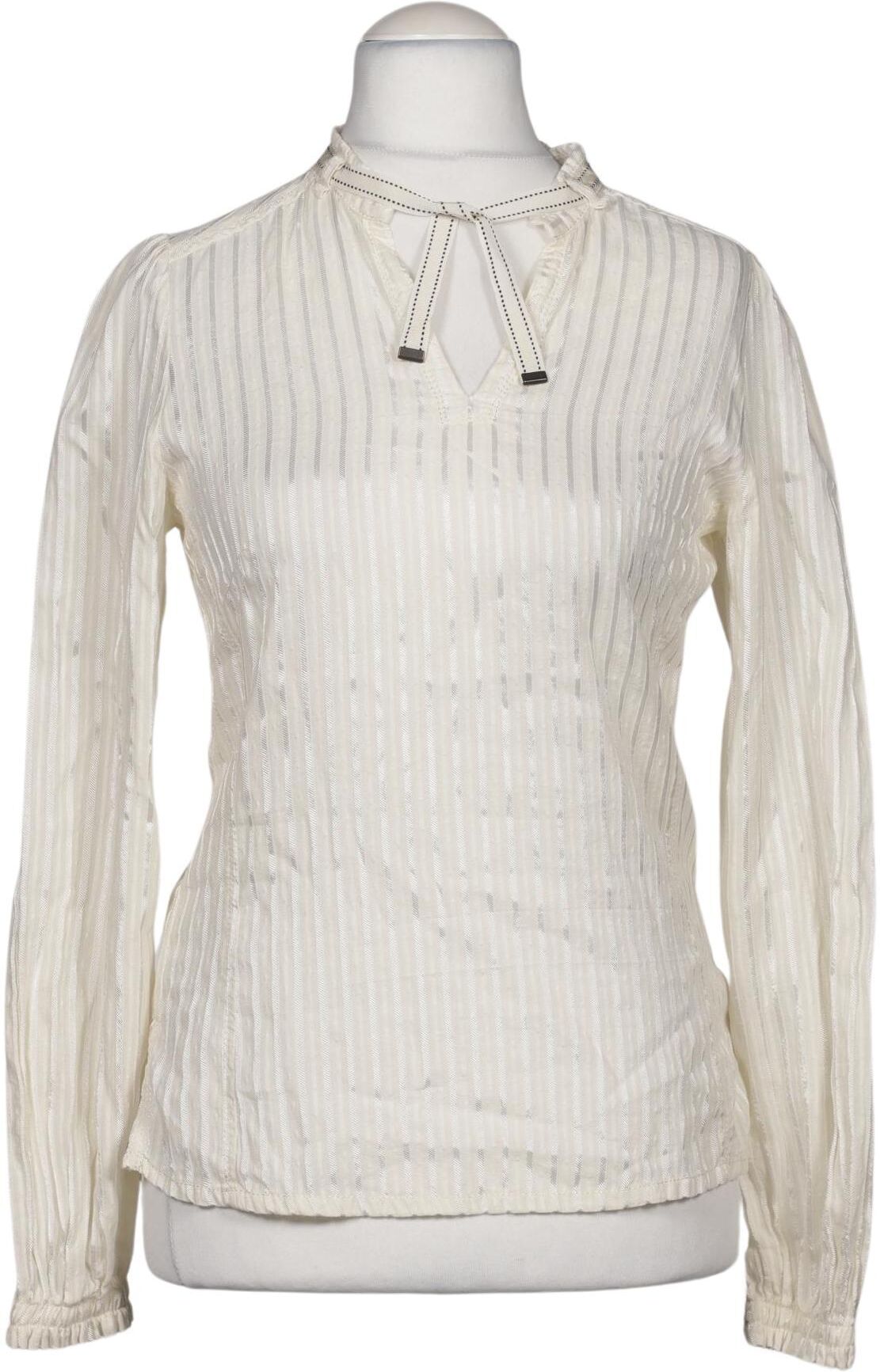 Beate Heymann Damen Bluse, Cremeweiß, Gr. XS, kein / Etikett - Second Hand