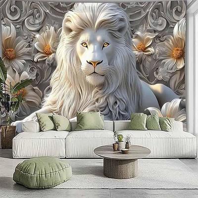 Oster-Wandteppich mit Löwe und Lamm, Symbol für Frieden und Harmonie, biblische Prophezeiung, Sonnenuntergang, Landschaft, Wandbehang für Wohnzimmer, Schlafzimmer, spirituelles Geschenk