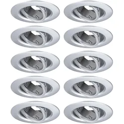 PAULMANN LED-Einbaustrahler 10W 10LEDs 921.16 chr GU10 chr matt Kunststoff IP23