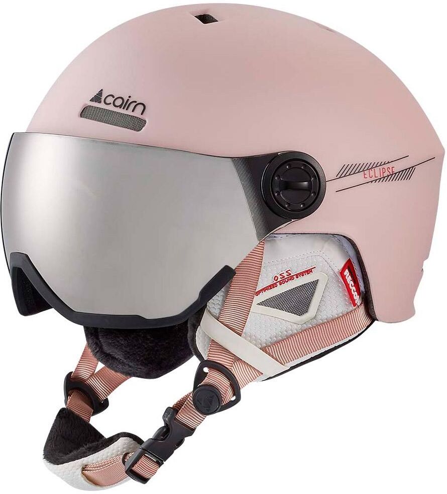 Cairn  - Eclipse Rescue Mat Powder Pink - M - Casque de ski avec visière