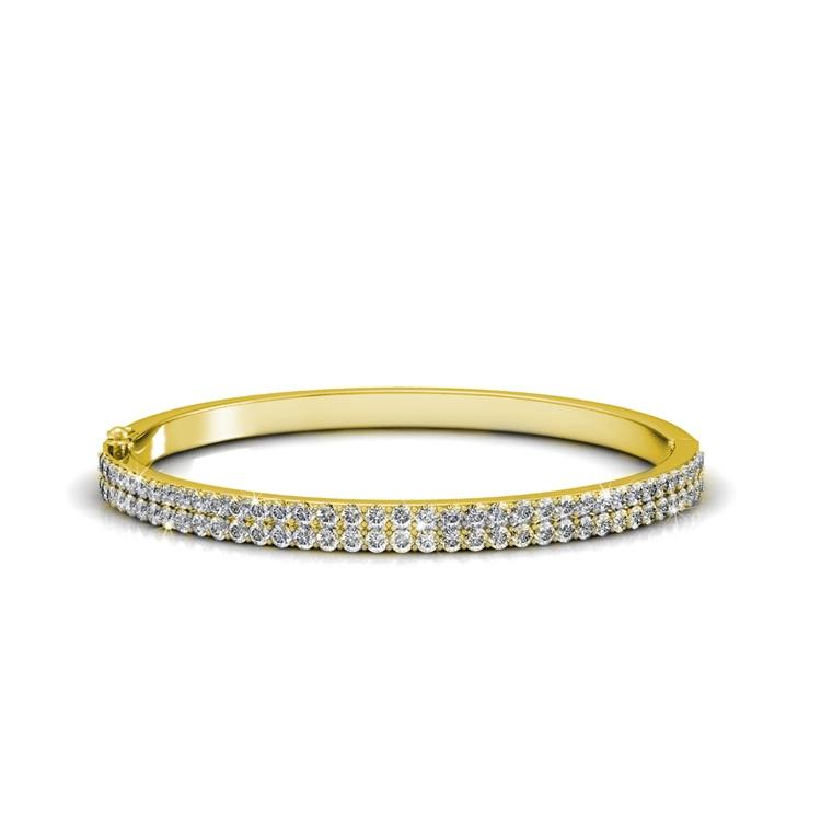 Glamour armbanden - Goud en kristal
