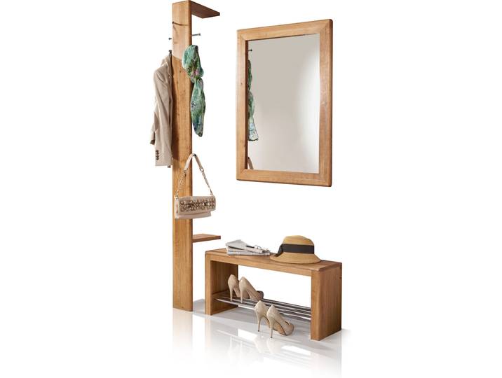 VERONA Garderobe, Material Massivholz, Wildeiche geölt