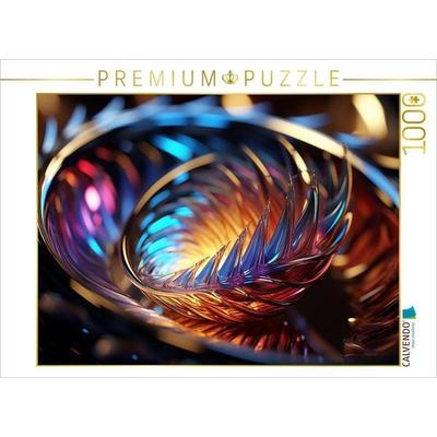 CALVENDO Puzzle Selbstähnlichkeit in einer Pflanzenform - Fraktal in 3D | 1000 Teile Lege-Größe 64x48cm Foto-Puzzle für glückliche Stunden