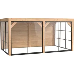 Weka Design Pavillon Lumley - 500 x 300 cm 2 x Wandelement, 2 x Glaselement x 2 x Schiebetür (Modell 3.2) 500 x 300 cm (Gr. 3)