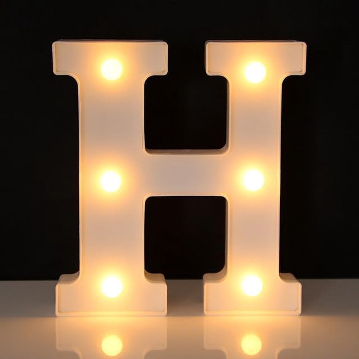 ShopVlot Luminous Letter H - 22 cm - Wit - LED