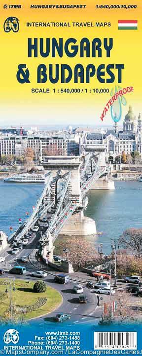 Carte de voyage - Hongrie & Plan de Budapest   ITM