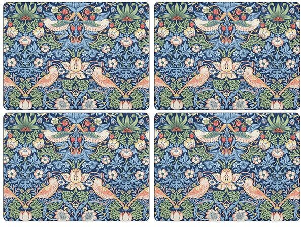 Morris & Co Strawberry Thief Blue Placemats Set of 4