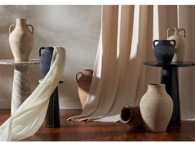"SAFAVIEH Mira 12-Inch Stoneware Decorative Vase Set of 2 - 9"" W x 9"" D x 12"" H"