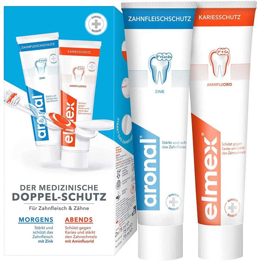 Aronal/elmex Doppelschutz Zahnpasta 2X75ml
