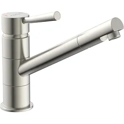 Schütte, Küchenarmatur, Wasserhahn Küche CORNWALL Spültischarmatur Edelstahloptik Schwenkbar 79125